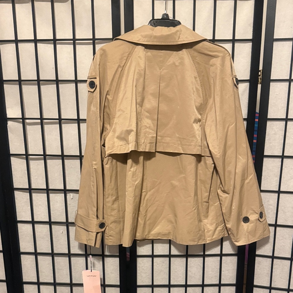 Avec Les Filles Beige Double-Breasted Trench Coat - Picture 7 of 9